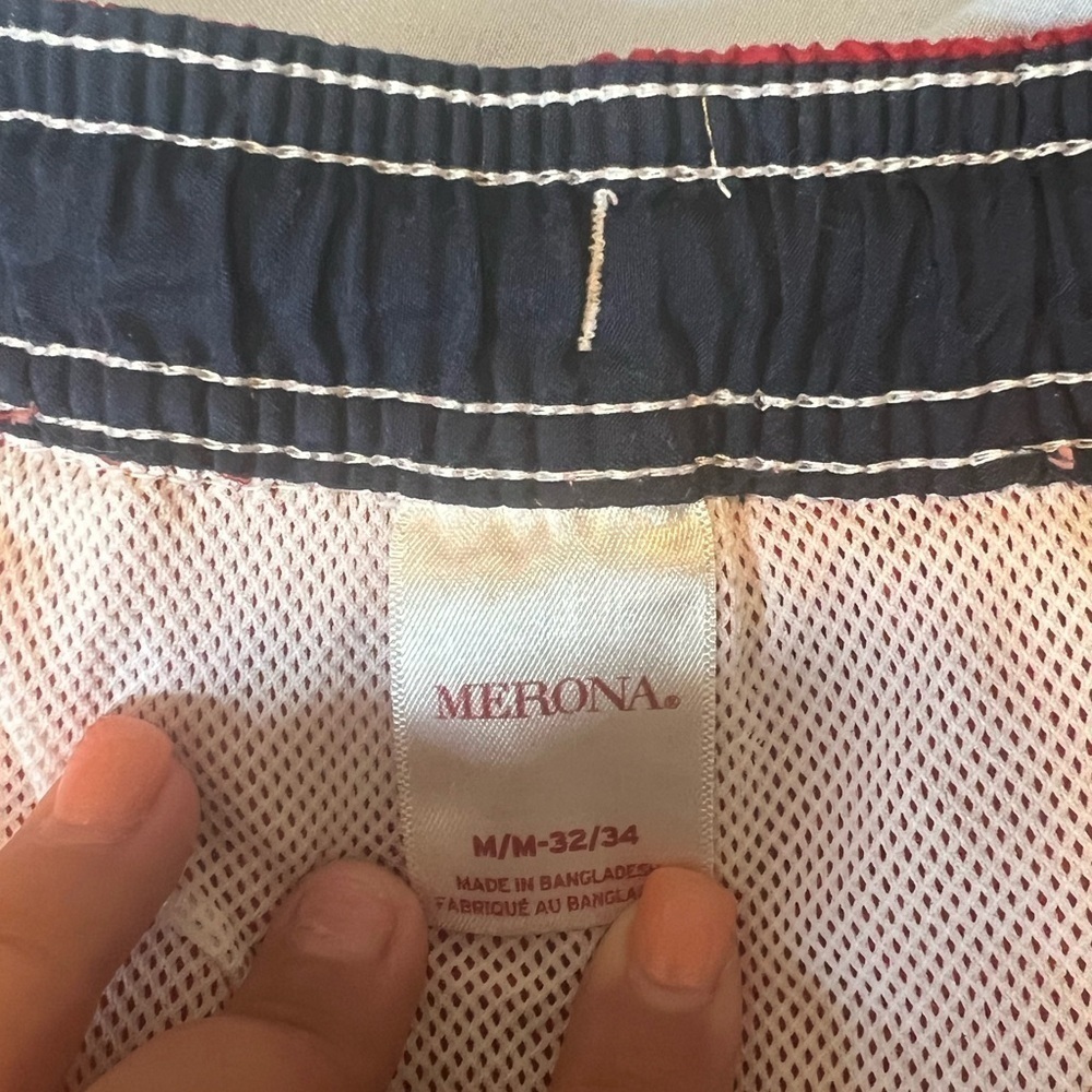 Men's 32/34 Red Bathing Suit - Picture 2 of 3